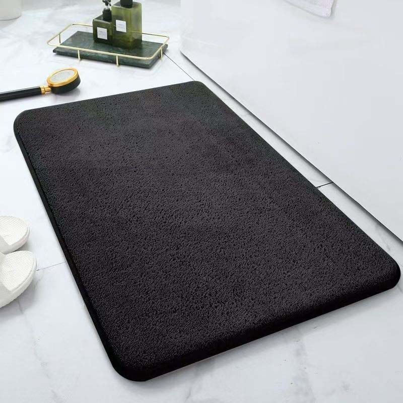 Color sólido coral alfombra de terciopelo simple alfombra de baño rectangular alfombra de baño alfombra antideslizante comercio exterior transfronterizo