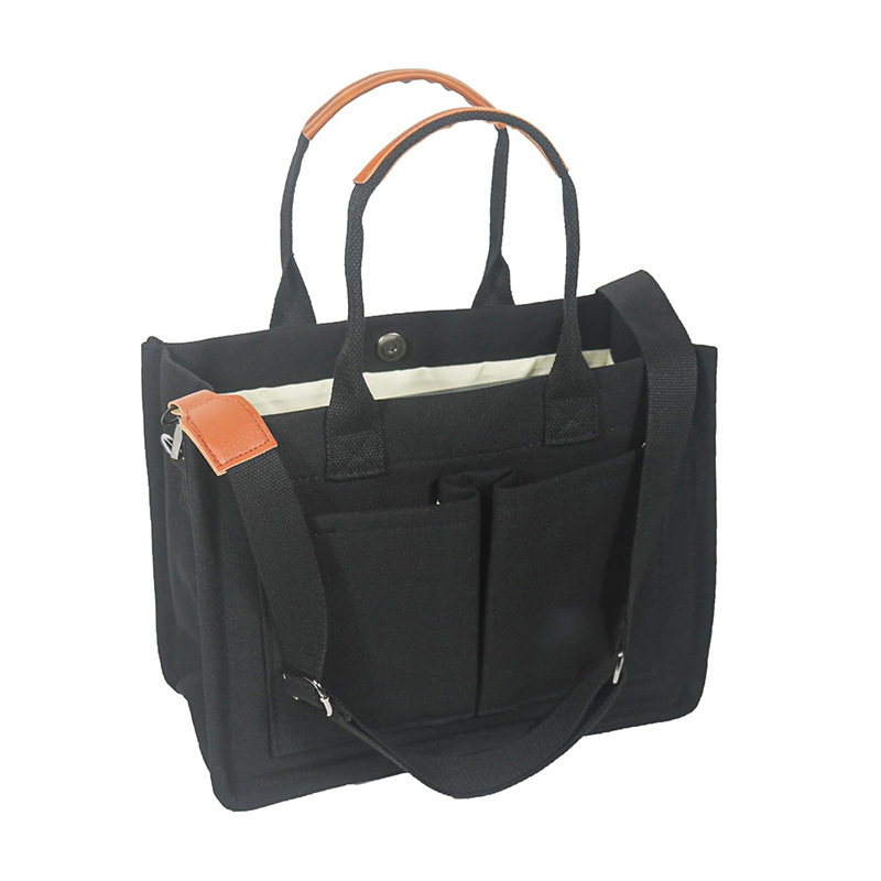 in stock Hot Sale Large Canvas Handbag with Pocket Laptop Crossbody Bag Wallet Daily Bag Handbag