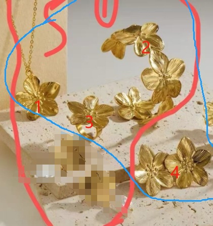 Europa y los Estados Unidos moda transfronteriza venta caliente flor simple personalidad universal mujer raqueta de calle conjunto de decoración joyas de moda