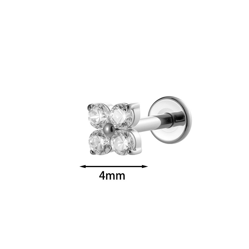 Bijou de piercing fleur en titane hengsen pour lèvre et cartilage_voghion.com