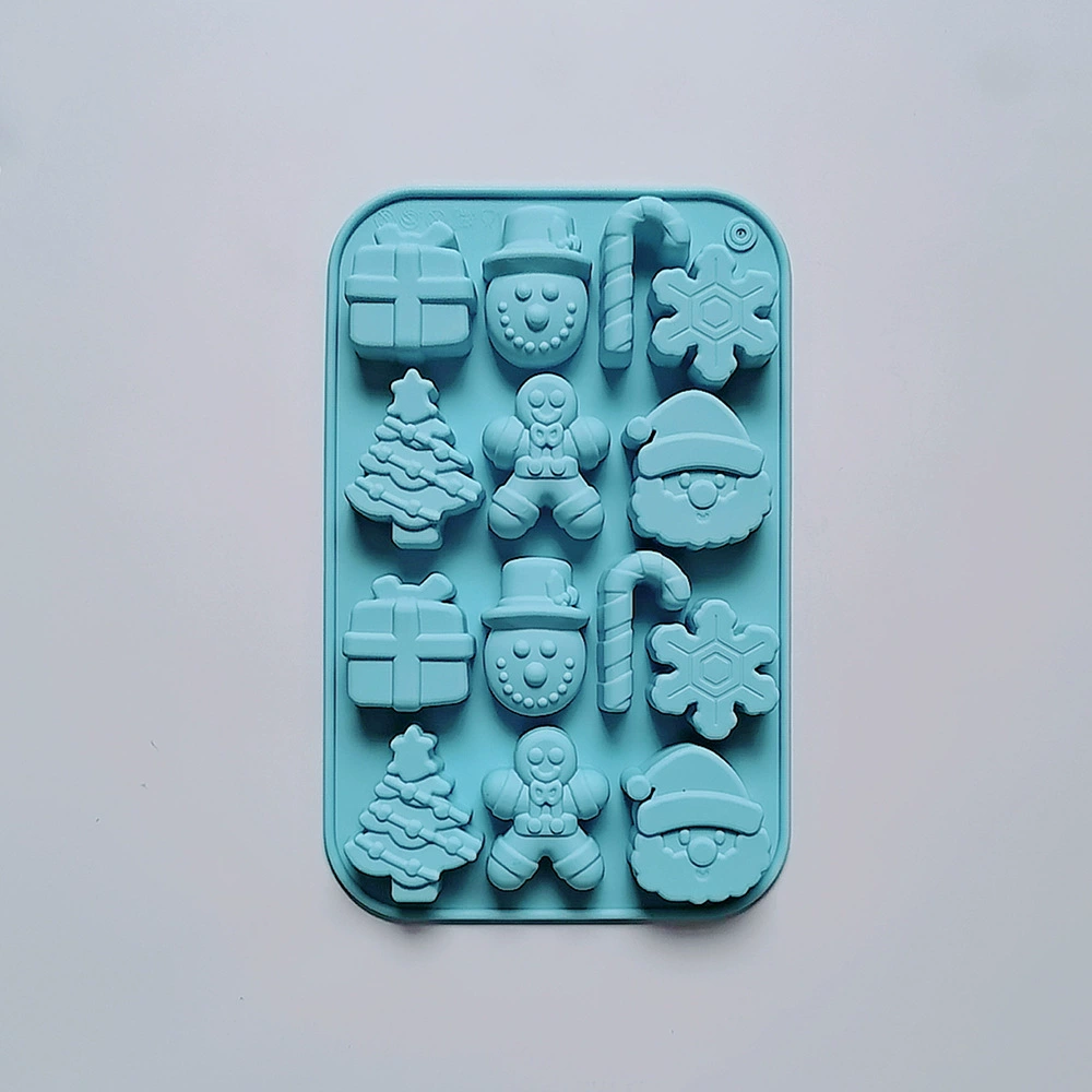 14 Christmas gingerbread man 608 chocolate cake decorative silicone mold candy pudding biscuits cooking kitchen