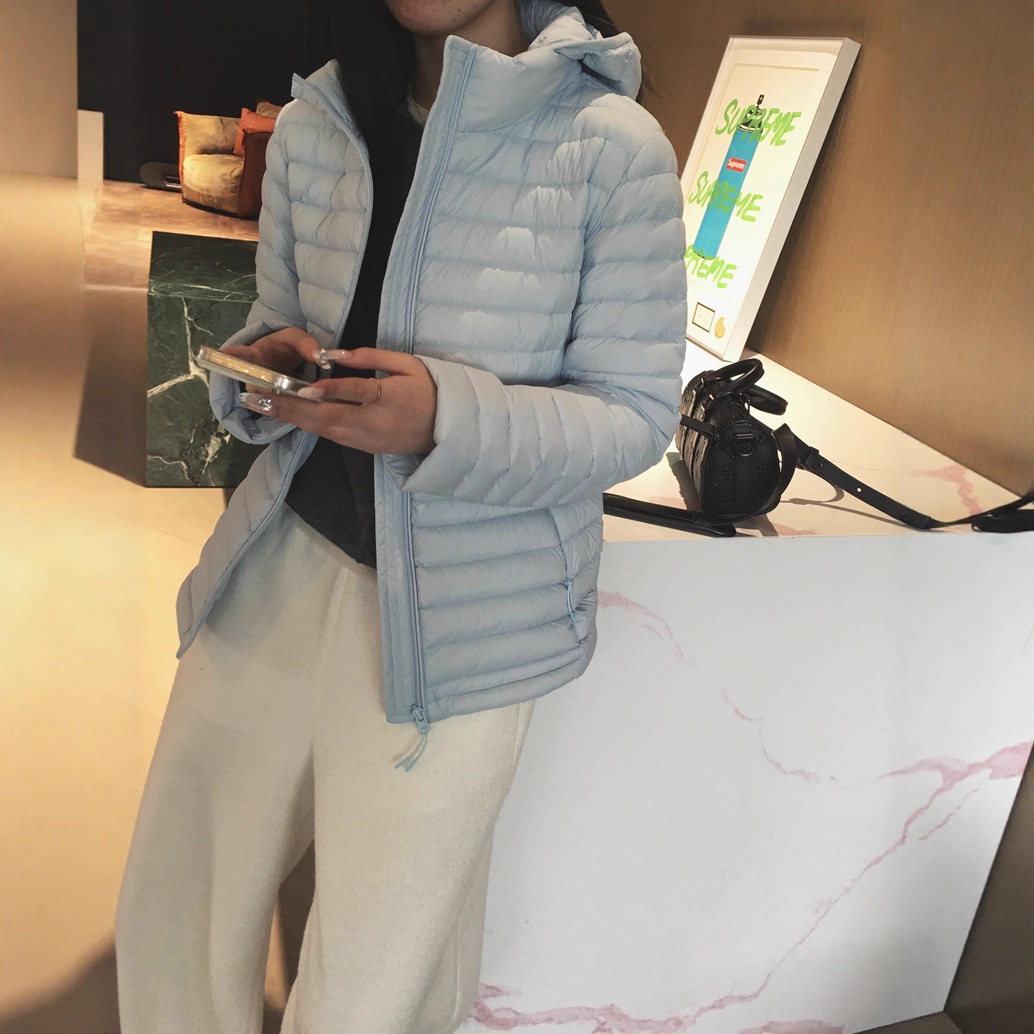 衣录轻薄细腻锦纶 横向衍缝雁鸭绒羽绒服 H36156一件代发