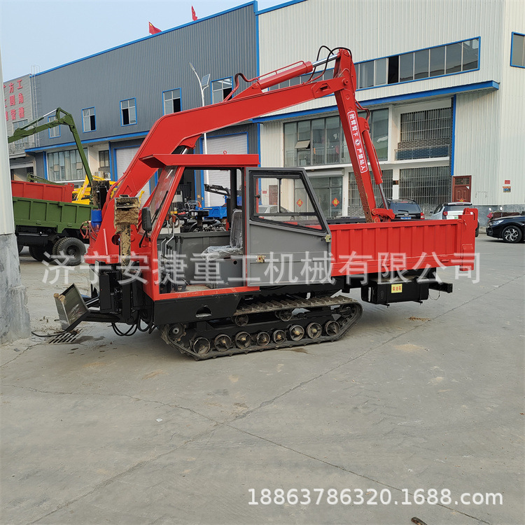 小型5吨履带随车挖 下水道挖掘履带运输车 4挡高低速山地随车挖