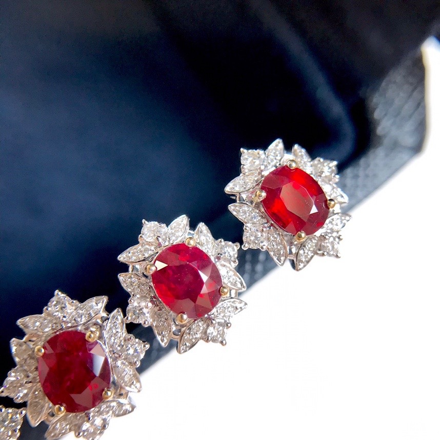 Classic ruby earrings