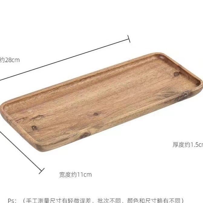 相思木茶盘茶具托盘实木质长方形家用托盘装饰点心盘糖果盘瓜子盘|undefined