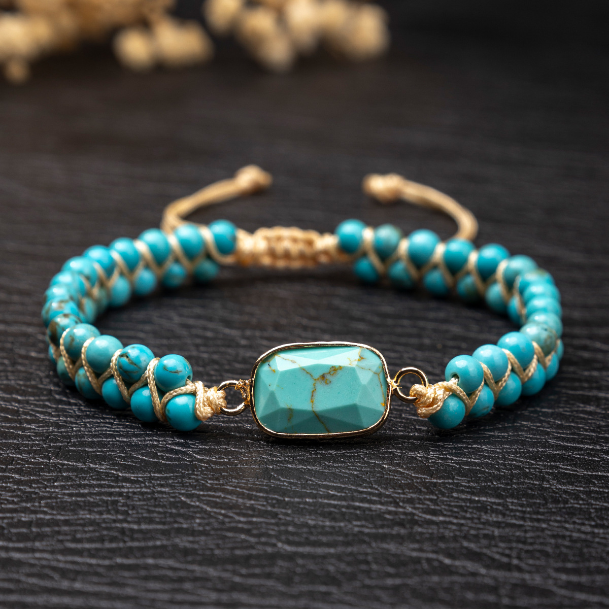 블루 파인 스퀘어 팔찌