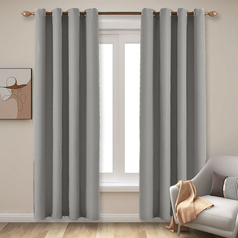 厂家外贸成品窗帘遮光帘跨境亚马逊窗帘麻料窗帘打孔帘|ms