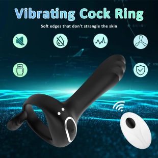 BANNDO Men's Cross-border Lock APP Remote Control Cruise Couple Delay Vibration Lock Sperm Ring Penis Ring Amazon