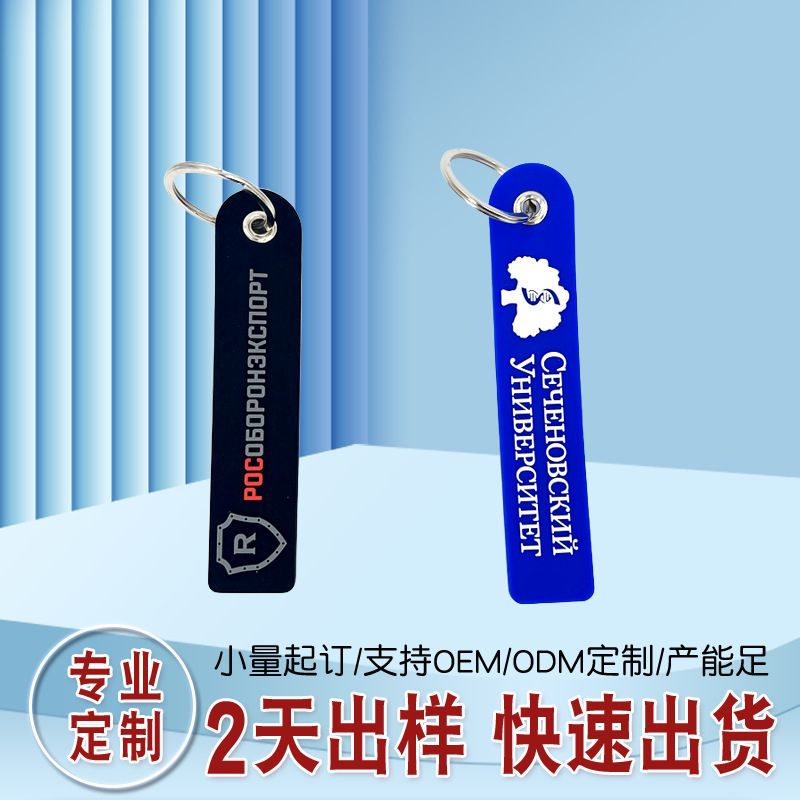 Amazon Factory Pvc Soft Rubber Keychain Car Key Pendant Enterprise Logo Long Lock Keychain Customization
