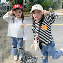 女童长袖T恤春季2023新款洋气春款上衣女宝宝儿童装春装打底衫t