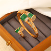 Jewelry, gold bracelet, fashionable universal ring, zirconium, micro incrustation, wholesale