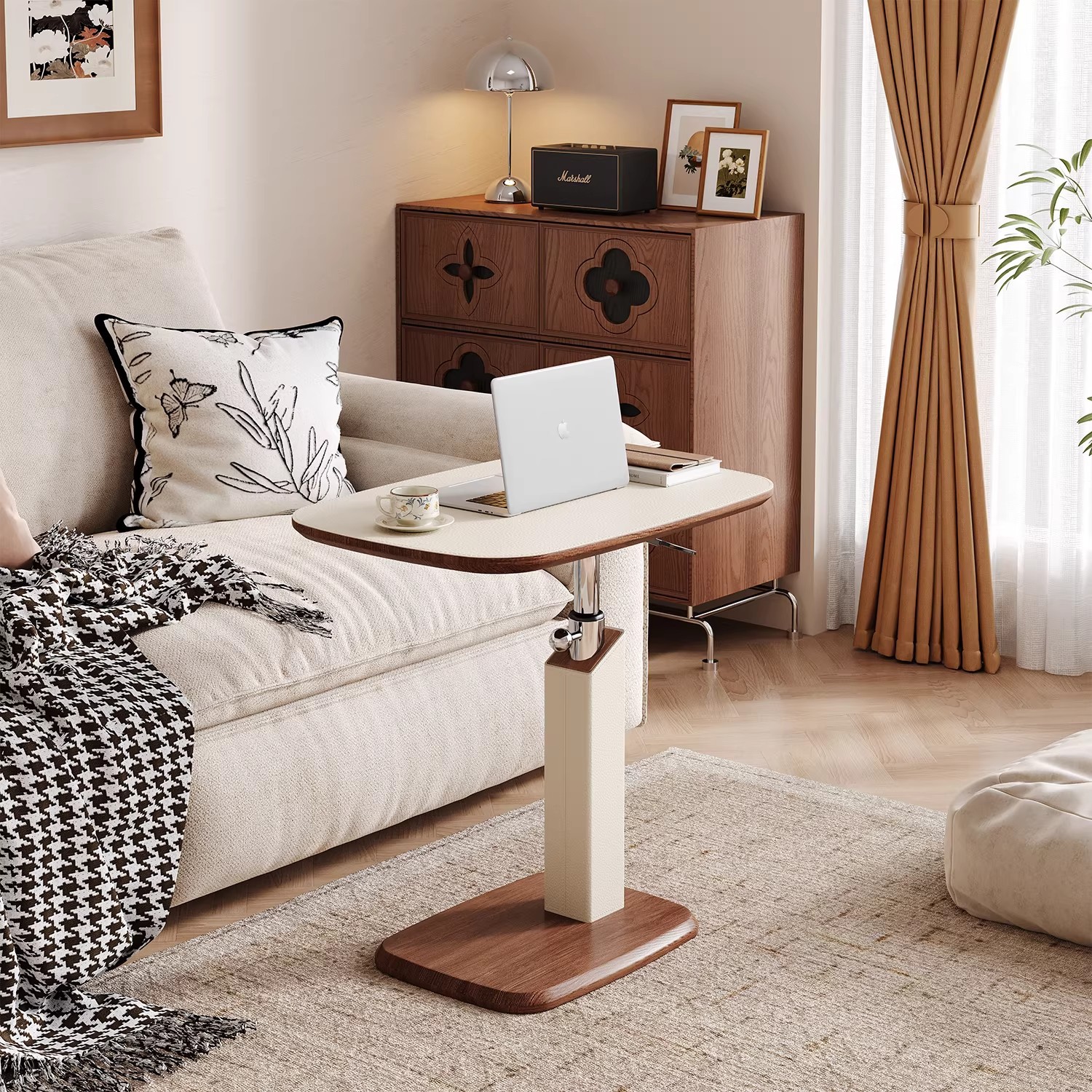 Sofá de salón mesas de té móviles estilo medieval dormitorio elevación mesa de cama mesa de computadora estante mesa pequeña