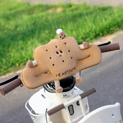 Electric Vehicle Anti-Collision Head Protection Pad Baby Front Child Seat Anti-Collision Pad Battery Vehicle Thickeneded Protective Pad Universal (Elektromobil üçün bamper qoruyucu yastıqlar) - new-coffee-color-electric-vehicle-head-protector