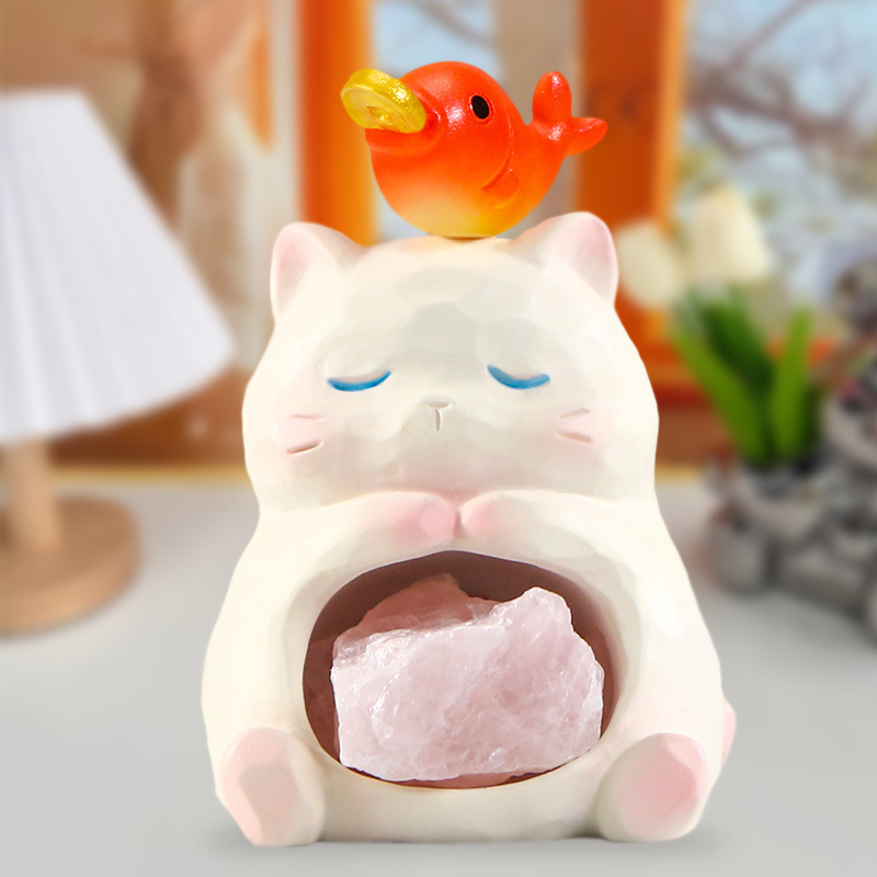 猫猫能量PAI盲盒树脂摆件创意潮玩桌面装饰水晶盲盒小红书同款礼|undefined