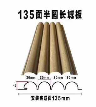 Tablero de la Gran Muralla semicircular de 135 lados