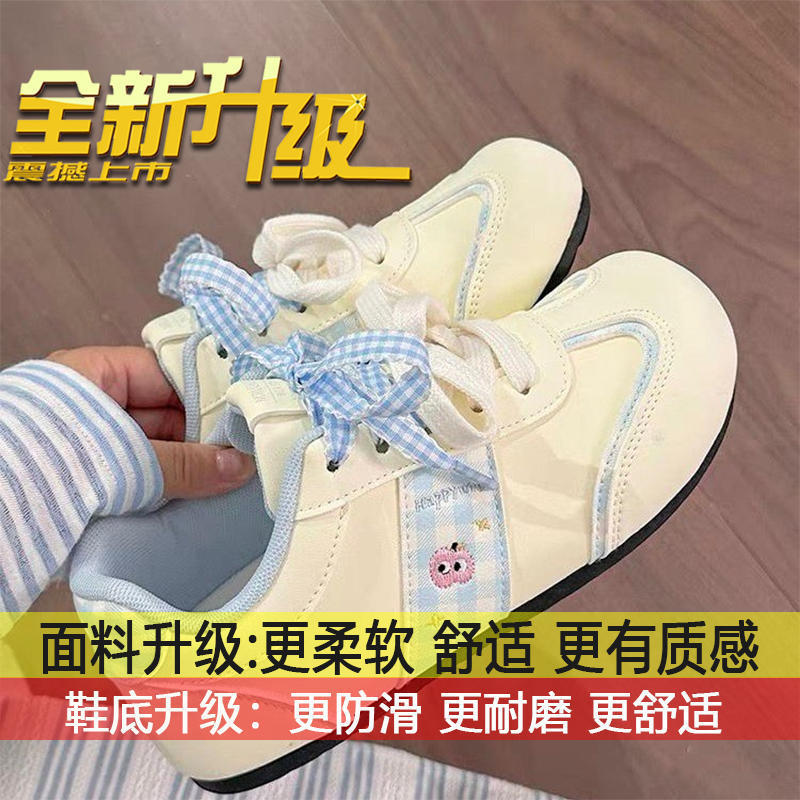 chic小众设计韩版学生运动小白鞋女丑萌2025春秋新款粉色泡芙板鞋|undefined