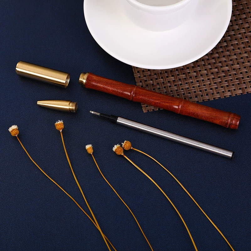 Латунная роллерпенная ручка с сандаловым деревом, деревянная подарочная ручка, опт, подарок на день рождения