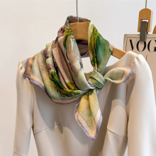 春季新款小方巾时尚护颈百搭防晒外搭披肩空调配饰领巾围巾女春