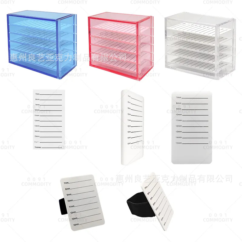 厂家直销亚克力5层亚克力嫁接假睫毛收纳盒防尘开花存储盒单根种