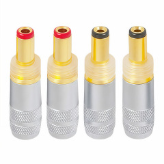 全銅 24K ゴールド DC 電源プラグ 5.5*2.1/2.5mmDC プラグ DC 電源 DC 高電流溶接ヘッダー