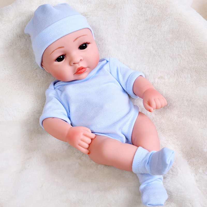 Simulación bebé renacido muñeca 30cm vinilo muñeca suave pegamento bebé dormir calmante niños jugar casa juguete