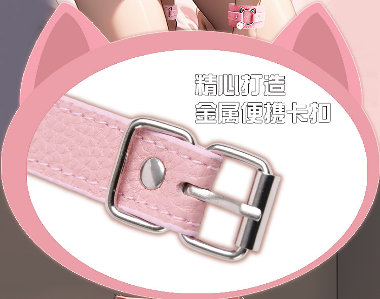 Sweetheart Cat Five-Piece Bondage Set with Handcuffs, Ball Gag, Whip, Nipple Clamps and Low-Temperature Candle — detail image 4