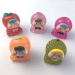 巨无霸二代水果崽崽太爷立体萌粒实色夜光直播间diy树脂饰品配件