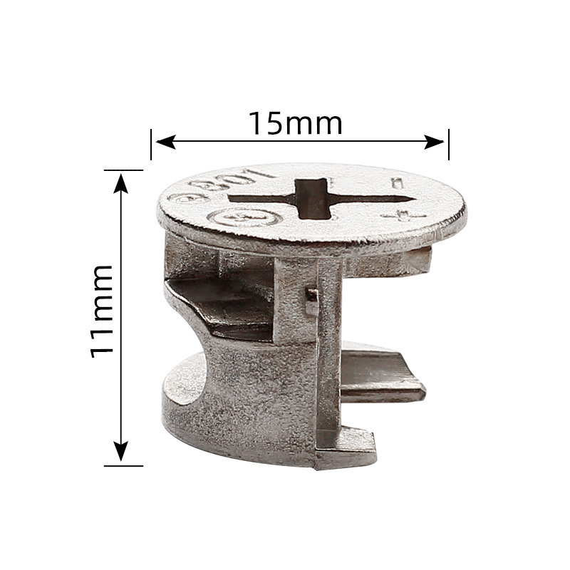 Jinrongda muebles 2 en 1 accesorios de gabinete sujetadores excéntricos sólidos conectores 3 en 1 accesorios de hardware