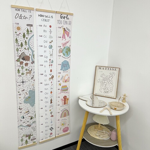 ins children's height measurement hanging painting Nordic style animal forest decoration hanging painting movable children's clothing store wallpaper