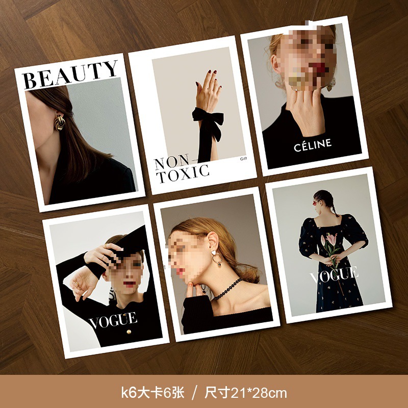 K6 대형 카드 6장/21*28cm