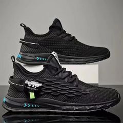 Spring New Men's Casual Mesh Breathable Coconut Shoes Fashion Comfy Trendy Sports Shoes Large Black Men's Shoes