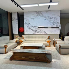 新款乌金木头层牛皮沙发新中式大小户型客厅实木真皮组合豪华家具