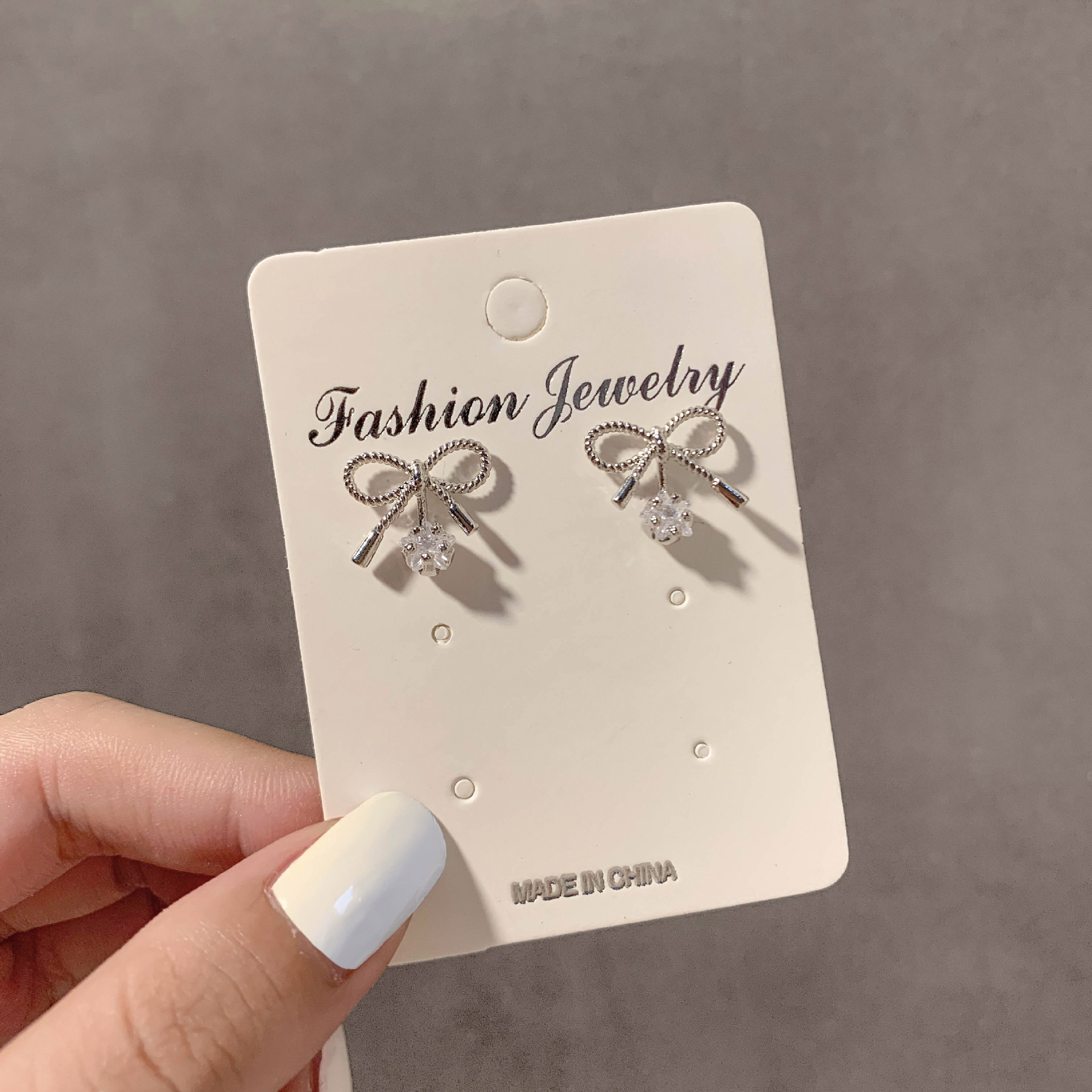 Fashion Star Moon Silver Plated Inlay Zircon Women's Ear Studs 1 Pair display picture 1