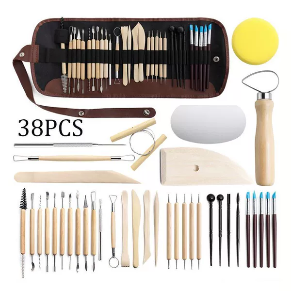 38-piece pottery tool set