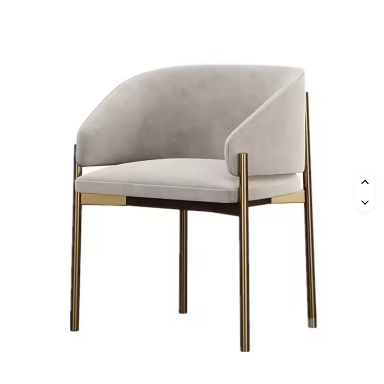 Stainless Steel Dining Chair, Light Luxury Chair, Modern Minimalist Hotel Restaurant Dining Chair, Designer Style Cafe Leisure Dining Chair