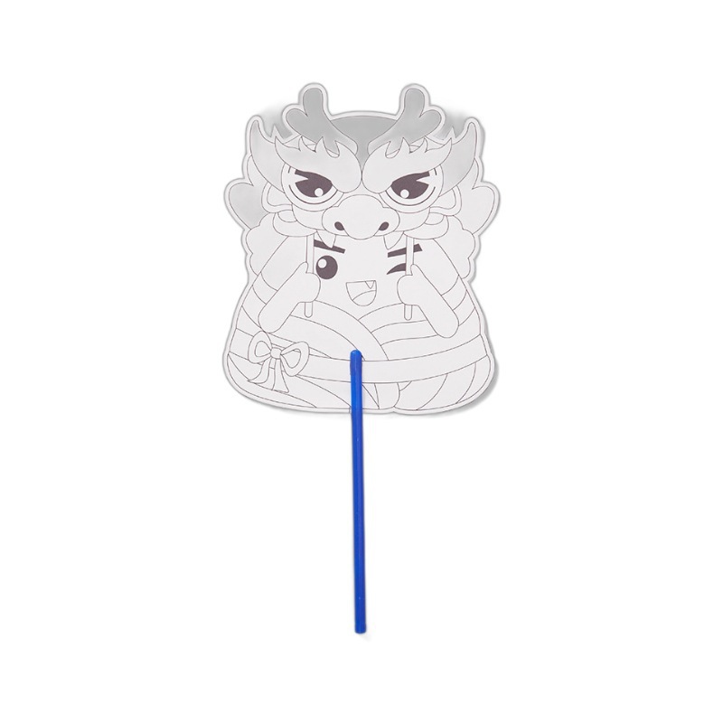 Dragon Boat Festival graffiti abanico hecho a mano material de bricolaje dibujos animados para niños pequeño abanico redondo estilo nacional arte abanico grupo actividad creativa