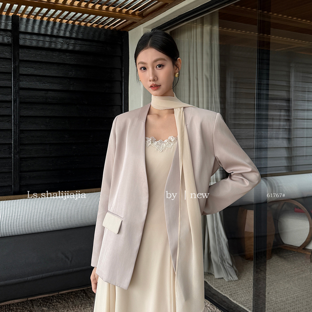 LS Simple, Stylish, Versatile Solid Color Suit Jacket, Guangzhou Shisanhang 2026 Early Autumn New Women's Clothing 61767#