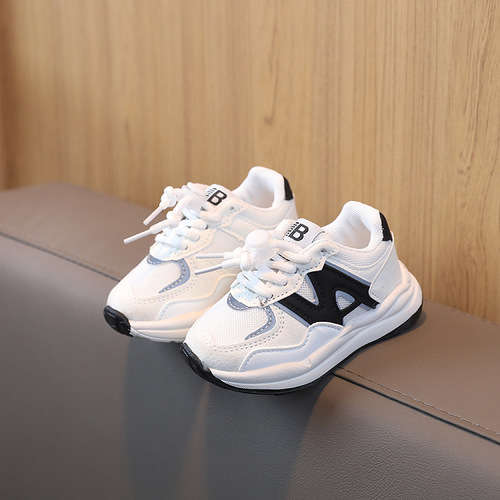 2024 Spring and Autumn New Children's Sports Shoes Boys' Net Shoes Casual Shoes Girls' Baby Shoes Soft Sole Running Shoes