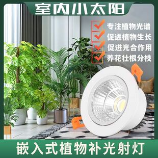 植物生长射灯家用全光谱LED仿太阳光照嵌入式室内光合作用补光灯-阿里巴巴