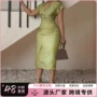 气质独立短袖碎花连衣裙