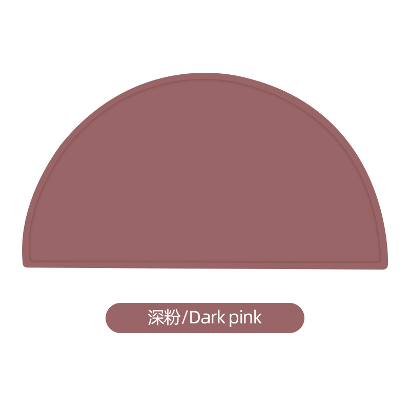 Vajilla de bebé de doble capa, mantel semicircular para niños, almohadilla de aislamiento térmico de silicona, posavasos creativos, almohadilla antideslizante, mantel de mesa, mantel occidental