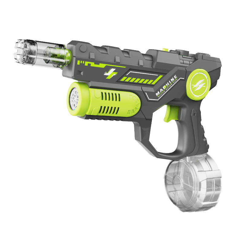 Pistola de agua eléctrica continua transfronteriza de doble función juguete de gran capacidad pistola de agua de largo alcance máquina de soplado de burbujas todo en uno