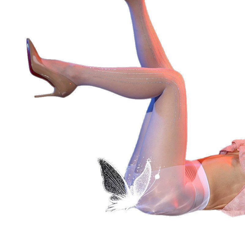 Sexy spring summer ultra thin white tights, base socks