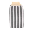 Green and white striped bath towel