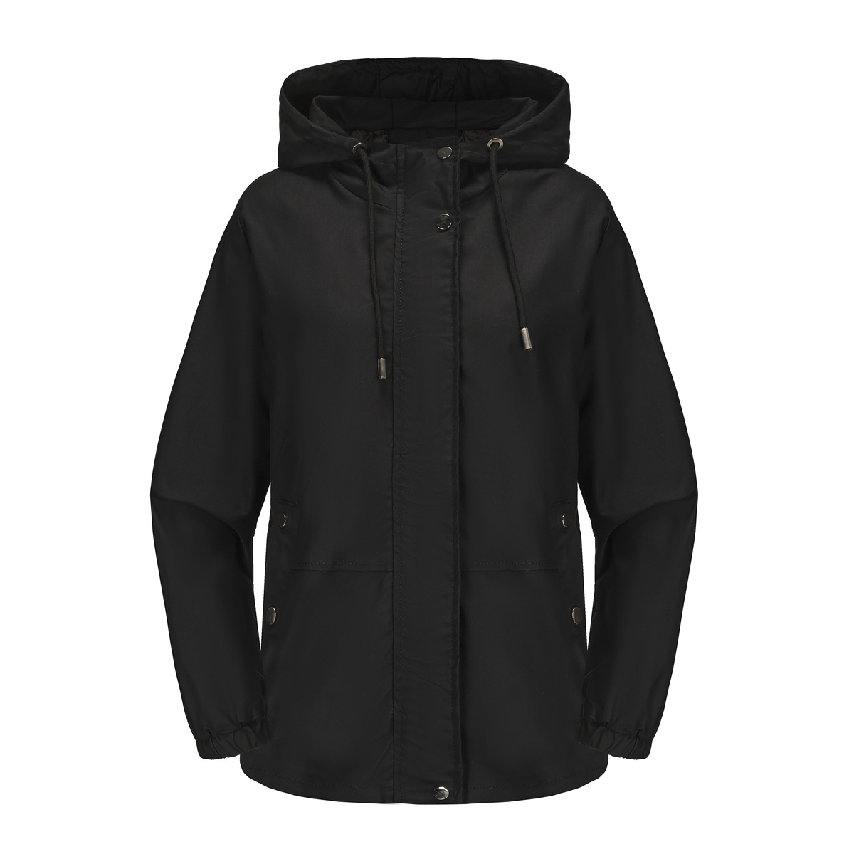 Women's Clothing new spring and autumn casual windbreaker women's loose windproof jacket with hood and long sleeves basic windproof jacket for women_voghion.com