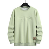 Мужская демисезонная толстовка, трендовый универсальный лонгслив для отдыха, осенняя, оверсайз, большой размер