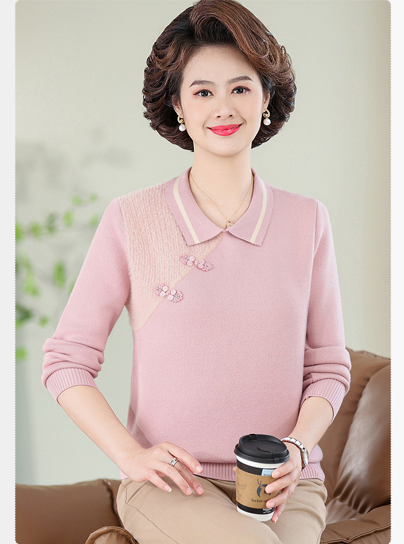 E5961 880K ÁO LEN NỮ TAIRYA ÁO LEN MÙA XUÂN THU ĐÔNG TRUNG NIÊN DÀY ẤM THỜI TRANG NỮ G03 SẢN PHẨM MỚI