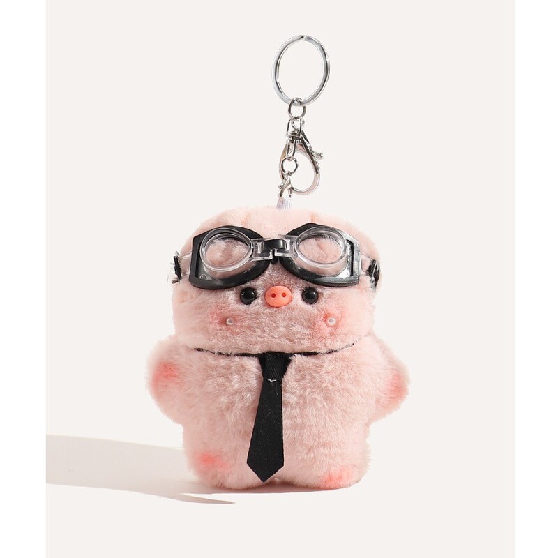 Original Piggy Bag Backpack Pendant Cute Plush Doll Keychain Doll Car Keychain Gift