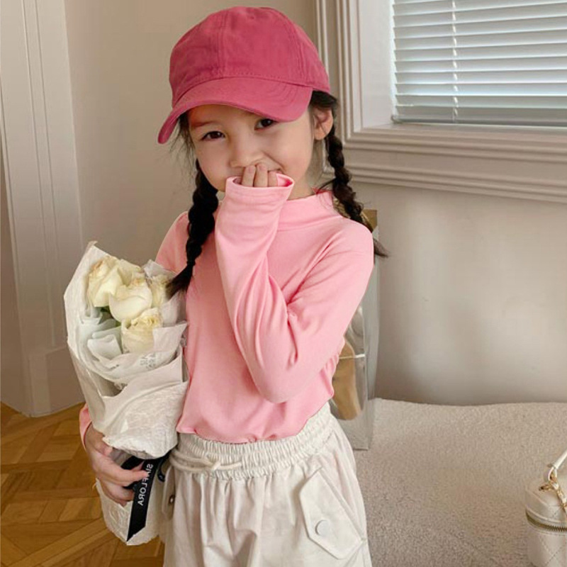 兒童打底衫羊毛拉架小孩子秋冬新款長袖上衣可愛男童女童磨毛內搭