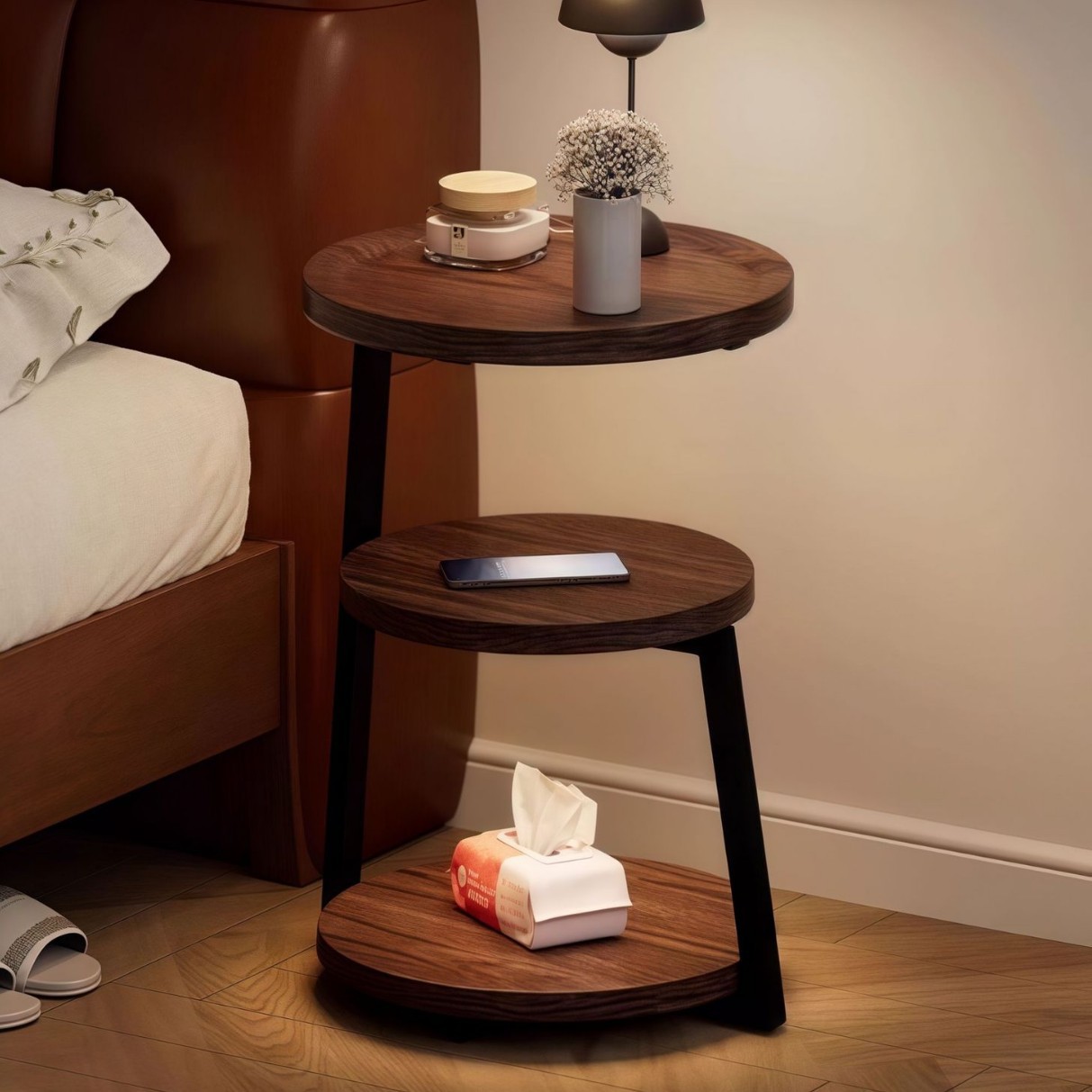 Sofa Side Table, Coffee Table for Small Living Room, 2024 Round Side Table, Storage Rack, Corner Table, Bedside Table, Italian Style